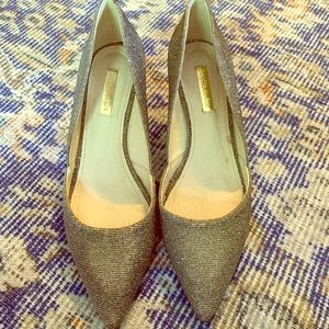 Louise et Cie metallic glitter heels